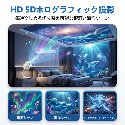 公式ストア✨SIENOVA®⭐ 360°ギャラクシー＆オーシャンウェーブ アンビエントプロジェクター
